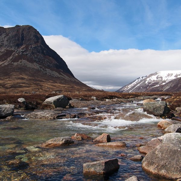 Lairig Ghru seen from river Dee